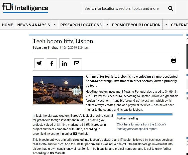 Tech Boom Lifts Lisbon